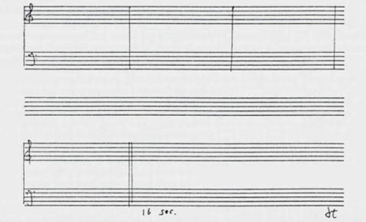 John Cage, partition de 4'33''